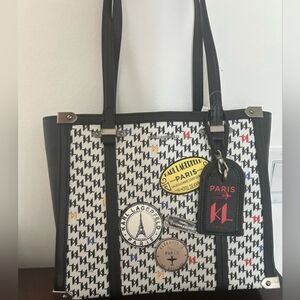 Karl Lagerfeld Paris Patches Marselle Tote Bag. NWT. $298 Retail.